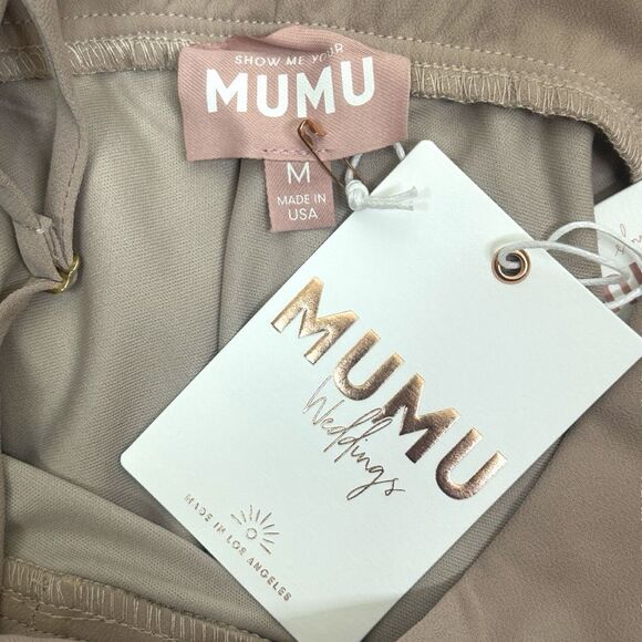 Show Me Your Mumu Faith Maxi Dress - Size Medium - Soft Beige Chiffon - Picture 6 of 9